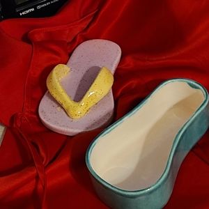 Beach Fun Flip Flop trinket jewelry holder